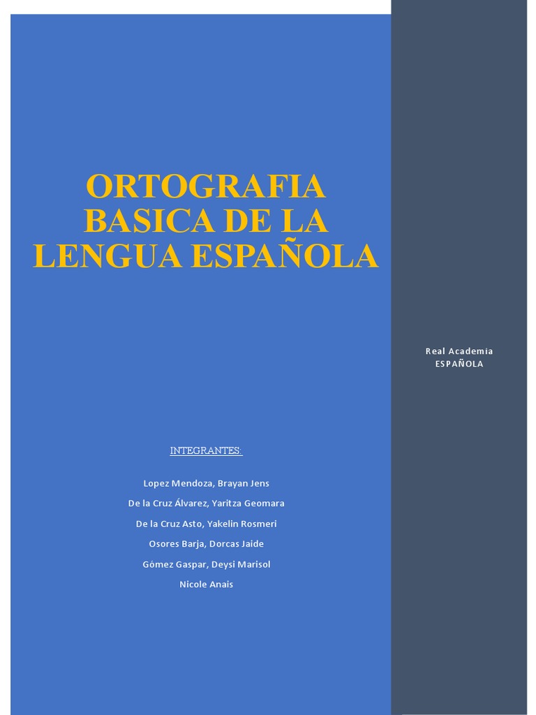 Ortografia Basica de La Lengua Española PDF Lengua española Grafemas