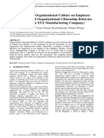 The Impact of Organizational Culture On Employee Engagement and Organizational Citizenship Behavior (A Study On XYZ Manufacturing Company)