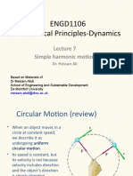 ENGD1106 Mechanical Principles-Dynamics: Simple Harmonic Motion