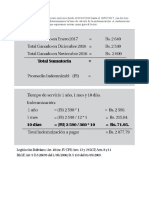 Calculo Indemnizacion