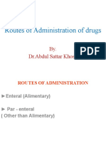 Routes of Drug Administration Parentral 6-3-21
