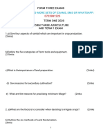 Form 3 Exams Samples