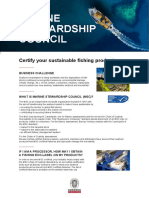 Marine Stewardship Council MSC Service Sheet