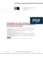Estrategias de Redes Sociales para La Promoción de Macanas Artesanales de La Provincia Del Azuay
