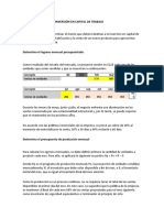 Determinaciã N de La Inversiã N en Capital de Trabajo