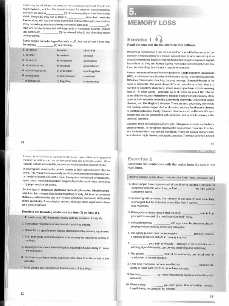 Dodatkowo Memory Loss PDF