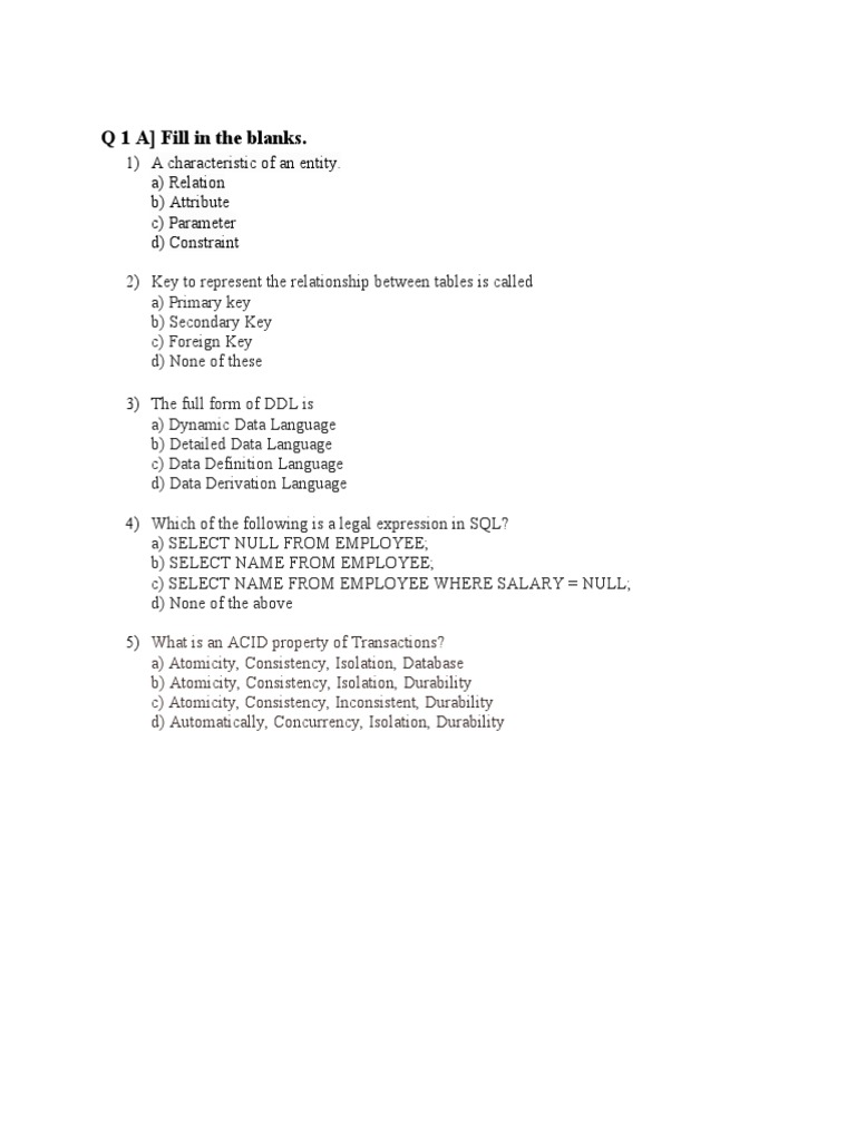 Properties of Transactions in SQL | PDF | Database Transaction | Acid
