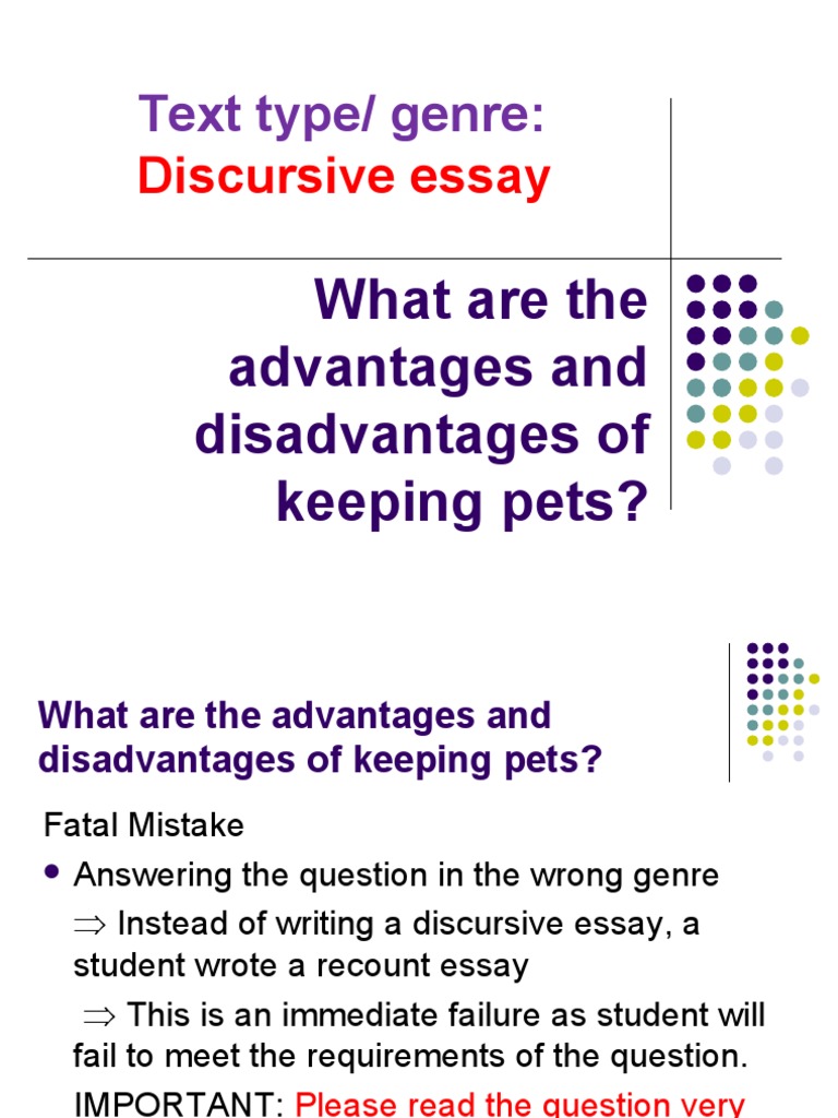 Advantages and Disadvantages of Pets | PDF | Pet | Essays