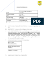 Informe Psicopedagogico Jhoel Chuquichambi