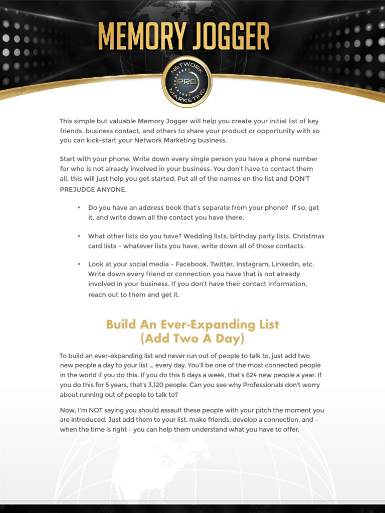 Memory Jogger Multinivel PDF Health Professional