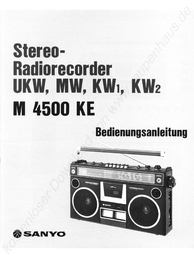 Servizio Manuale di Istruzioni per Sanyo M 4500 Ke