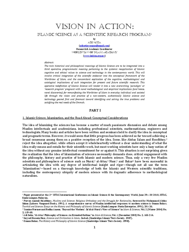 ISTAC IslamicScience | PDF | Islamic Philosophy | Science