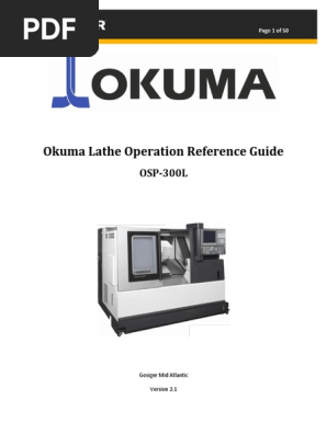 P300L) Okuma Lathe Gosiger Instructions-V2.1 | PDF | Computer File