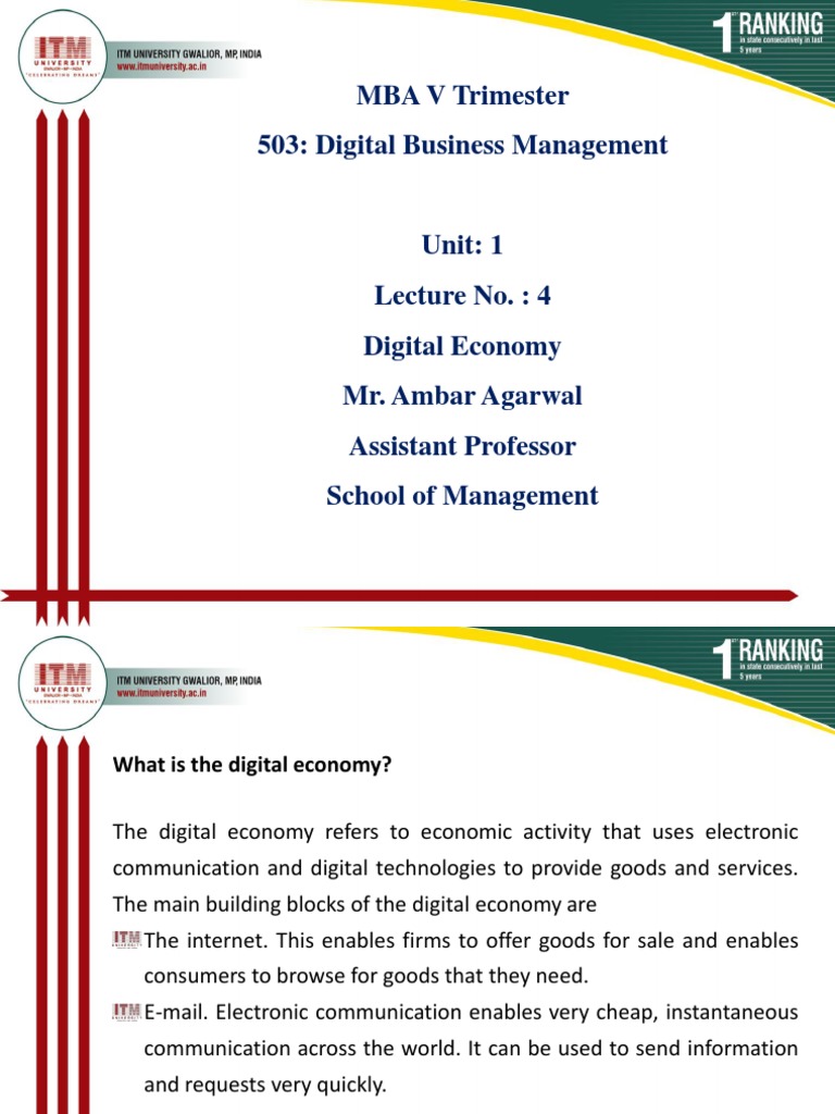 Unit 1 Digital Economy Lecture 4 PDF Monopoly