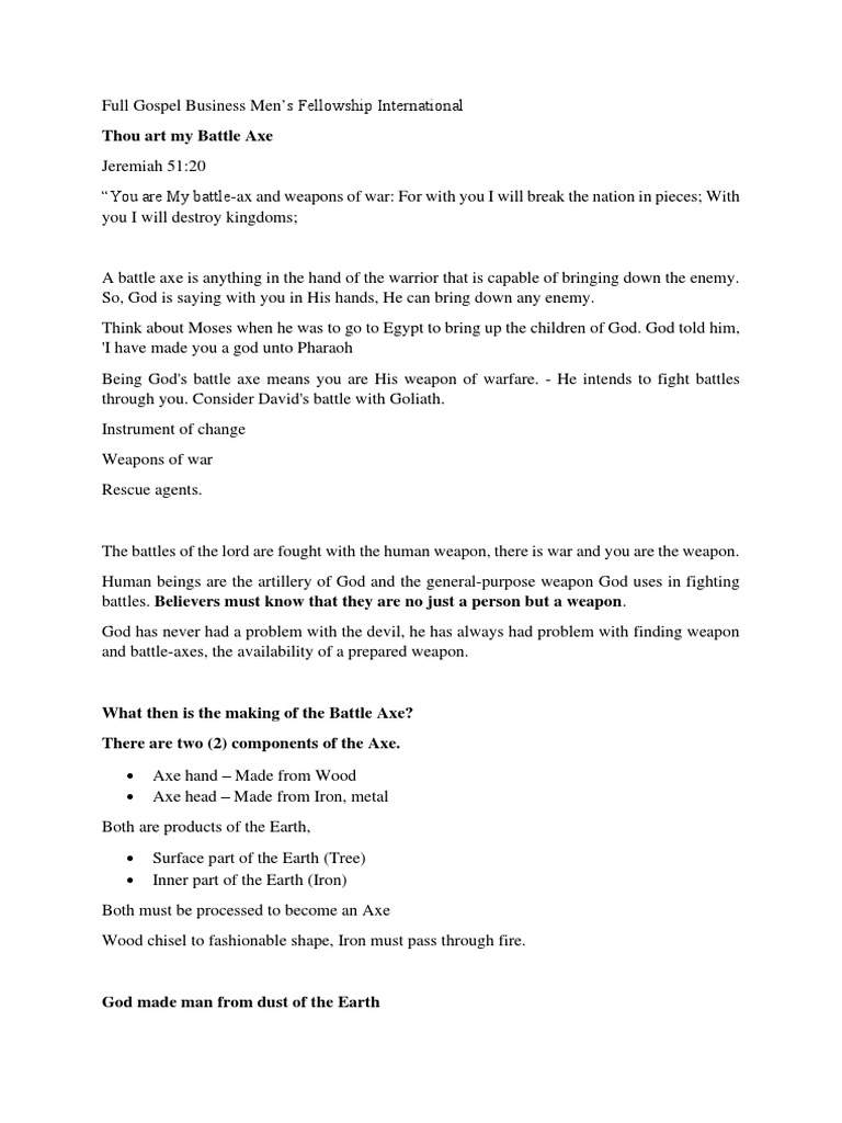 Thou Art My Battle Axe PDF