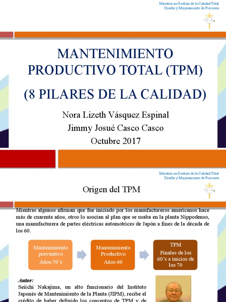 Mantenimiento Productivo Total (TPM) | PDF | Calidad (comercial ...