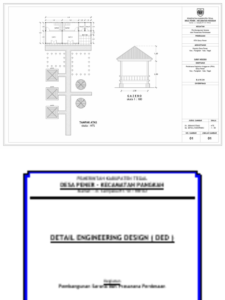 Rencana Pembangunan RTH Desa Pener 2023 | PDF