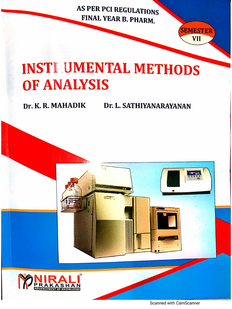 Instrumental Method of Analysis (Nirali Prakashan) PDF