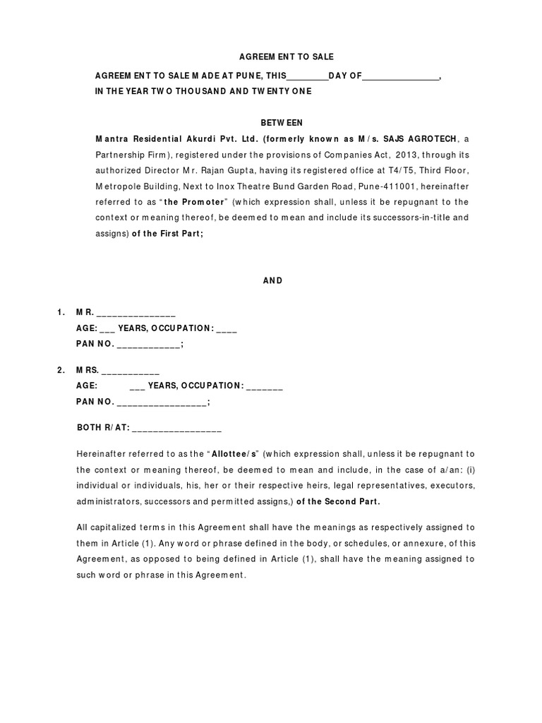 Allottee vs. Purchaser in Real Estate | PDF | Taxes | Interest