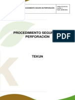 PROCEDIMIENTO SEGURO DE PERFORACIÓN TEKUN