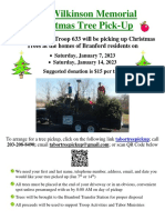 2023 John Wilkinson Memorial Christmas Tree Pick-Up Flyer