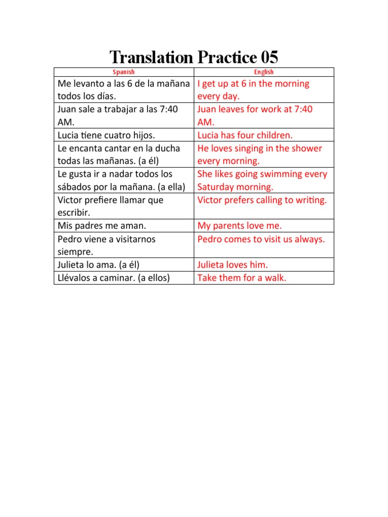 Translation Practice 05 - Basic 4 | PDF