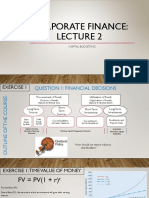 Corporate Finance Lecture 2 - Capital Budgeting PDF