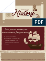 Social, Political, Economic, and Cultural Issues in Philippine History.