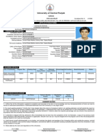 University of Central Punjab: Application Form