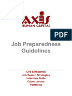 Axis Job Preparedness Guidelines