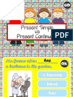 Present Simple Vs Present Continuous Game Fun Activities Games Games Grammar Drills - 33169