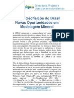 Dados Geofísicos do Brasil - Novas Oportunidades em Modelagem Mineral