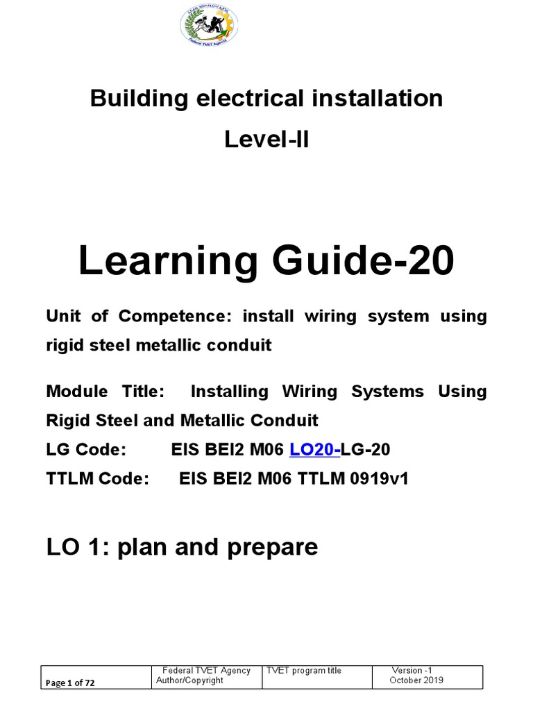 Install Wiring System Using Rigid Steel Metallic Conduit PDF Power