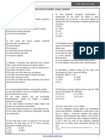 Trabalho, Energia e Potência - Lista