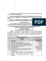 Ley de Ingresos para El Municipio de Acambaro Guanajuato para El Ejercicio Fiscal Del Ano 2020 (Dic 2019)