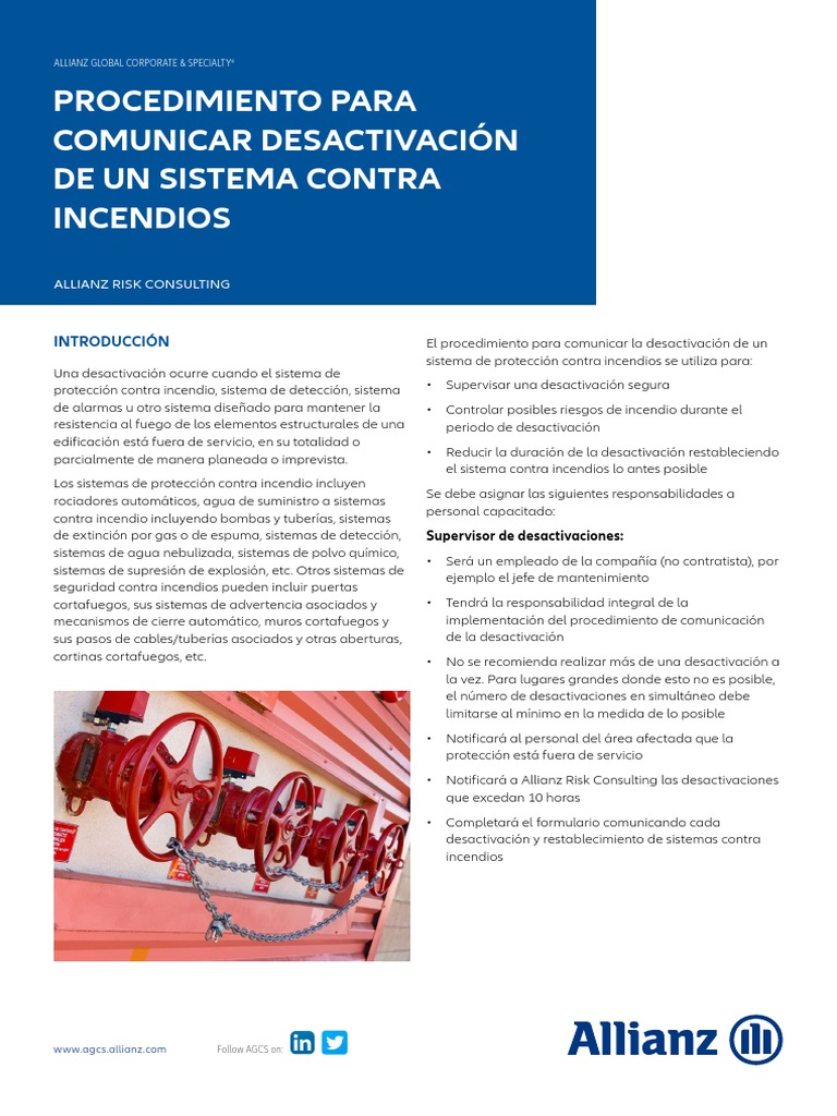 ARC Fire Protection Impairment Management ES Spain PDF