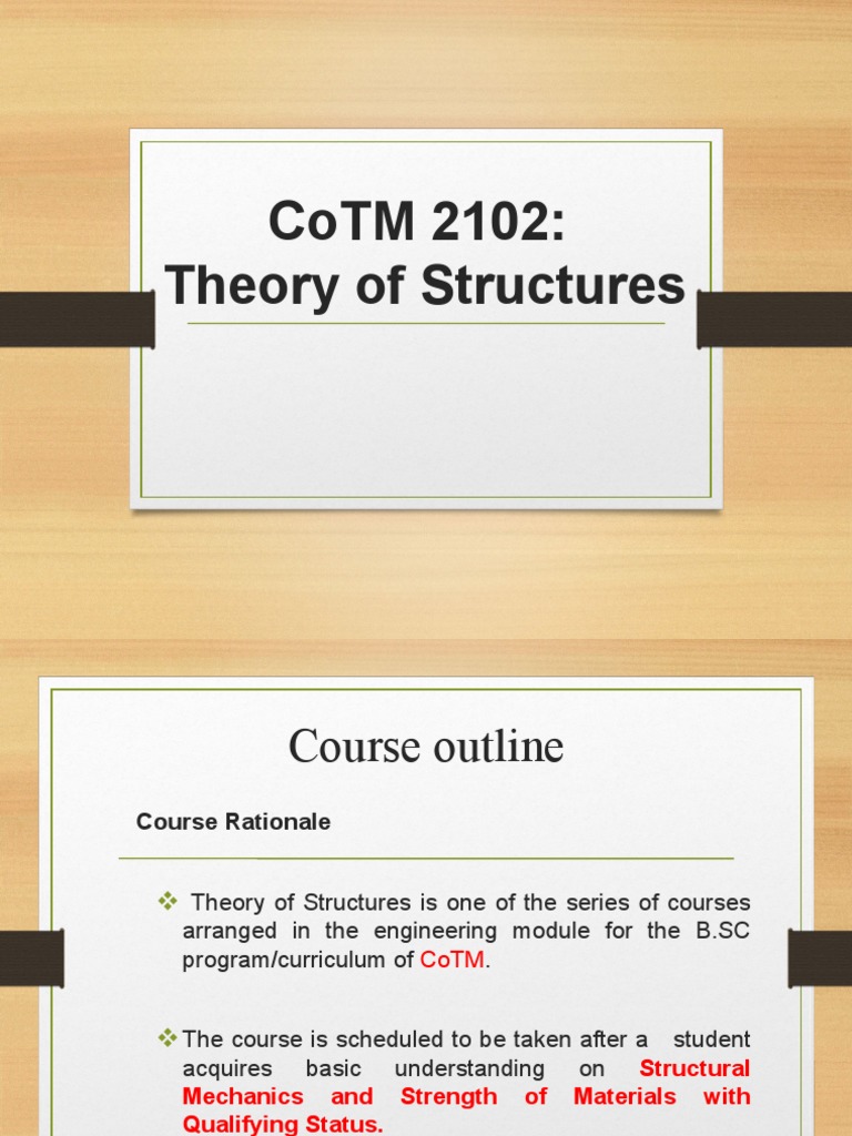 CoTM 2102: Theory of Structures Course | PDF | Structural Analysis | Truss