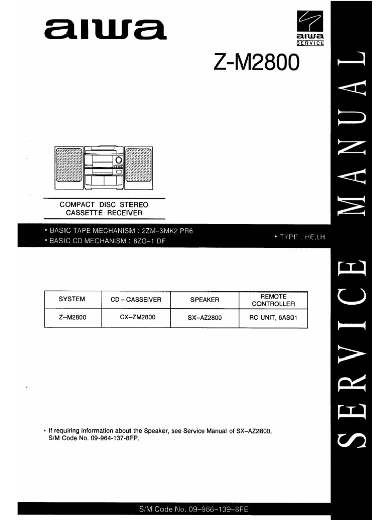 Aiwa Z-M2800 | PDF