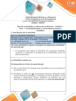 Guía de actividades y rúbrica de evaluación - Unidad 1 - Fase 1 - Contextualización y conocimientos básicos contables