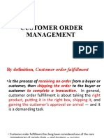 Efficient Customer Order Fulfillment Strategies