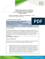 Guía de Actividades y Rúbrica de Evaluación - Fase 5 - Evaluación de Impacto Ambiental