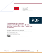 Posibilidades de Captura y Almacenamiento Geológico de CO2 - Tauramena - 2018