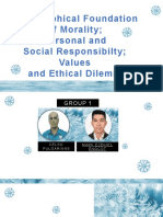 Philosophical Foundations of Morality, Responsibility, Values and Dilemmas