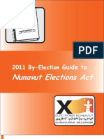 Nunavut Elections Act: 2011 By-Election