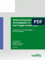 Internationaliseringsstrategieen in Het Hoger Onderwijs Beleid Van Nu en Aanbevelingen Voor de Toekomst