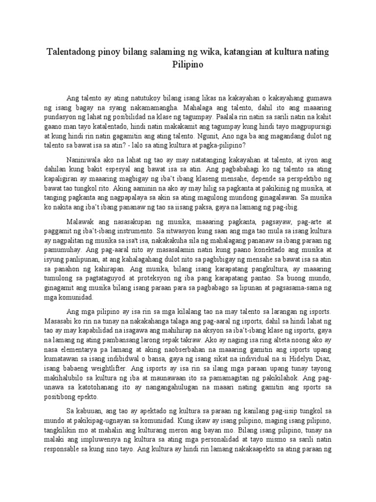 how to make an essay in filipino