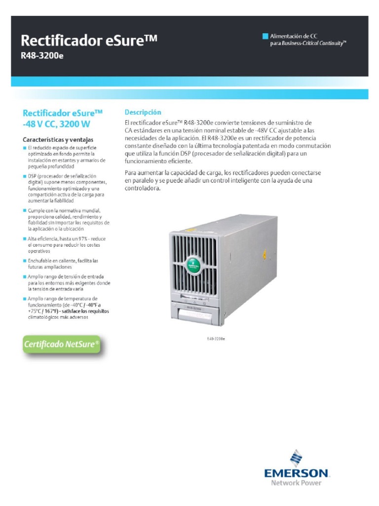 R483200e Rectifier Datasheet (Spanish) PDF