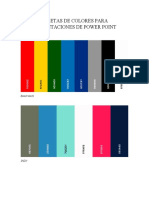 Paletas de Colores para PP