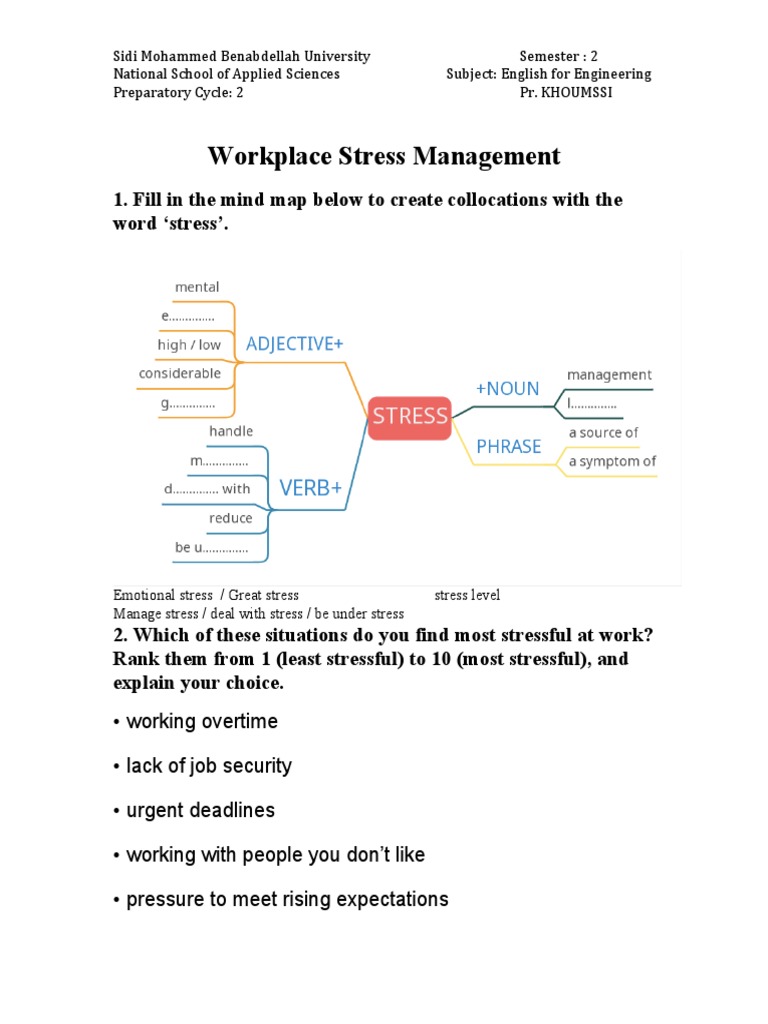 Workplace Stress Management Strategies | PDF | Cognition | Behavioural ...