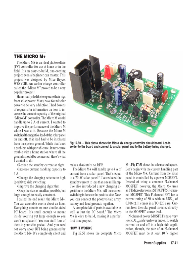 Enhanced Micro M+ Solar Controller | PDF | Field Effect Transistor | Mosfet